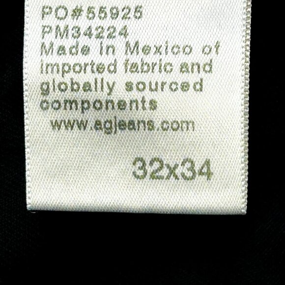 AG Adriano Goldschmied Tellis Modern Slim Sueded Sateen Pants Black Size 32x34 - Picture 15 of 16